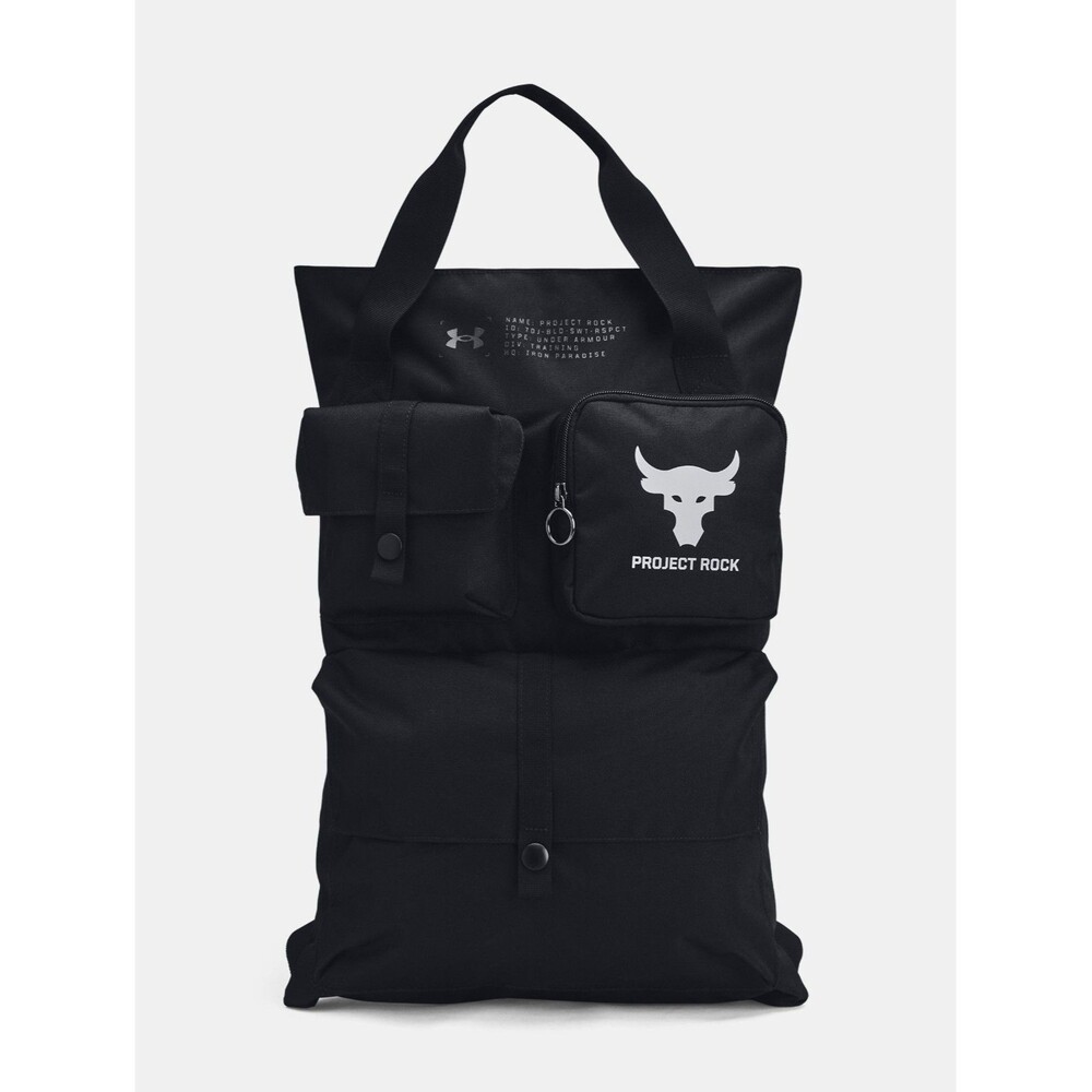 Under Armour Unisex Project Rock Gym Sack Training Bag Backpack Black New NWT